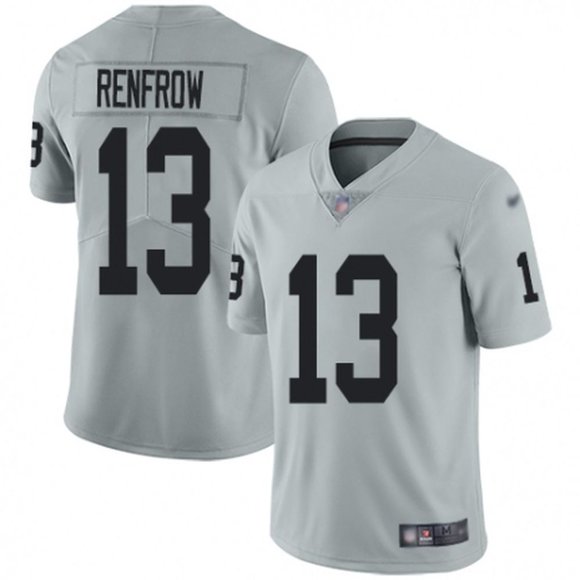 Men's Las Vegas Raiders #13 Hunter Renfrow Grey Vapor Untouchable Limited Stitched NFL Jersey - Click Image to Close